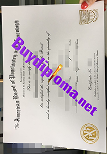 The American Board Of Psychiatry And Neurology diploma