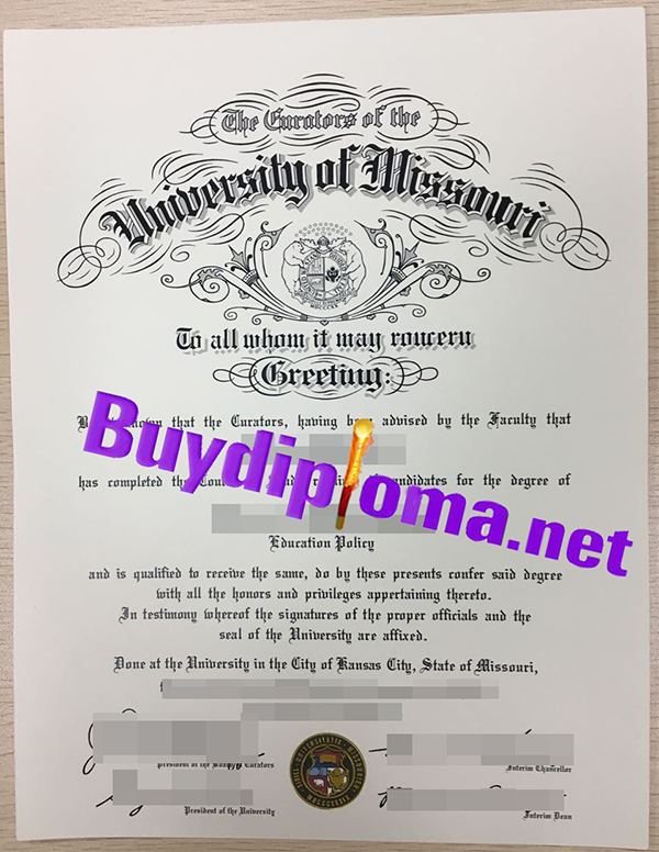 University of Missouri degree